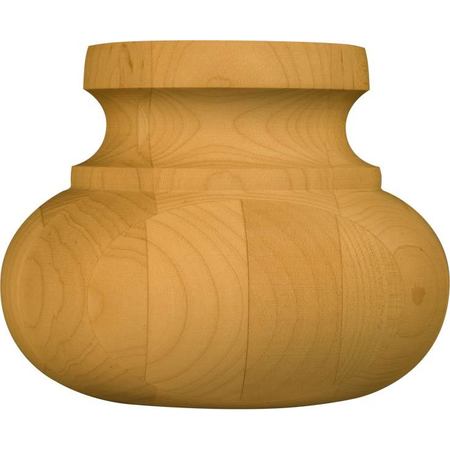OSBORNE WOOD PRODUCTS 4 x 4 7/8 Club Round Bun Foot in Hickory 4220H